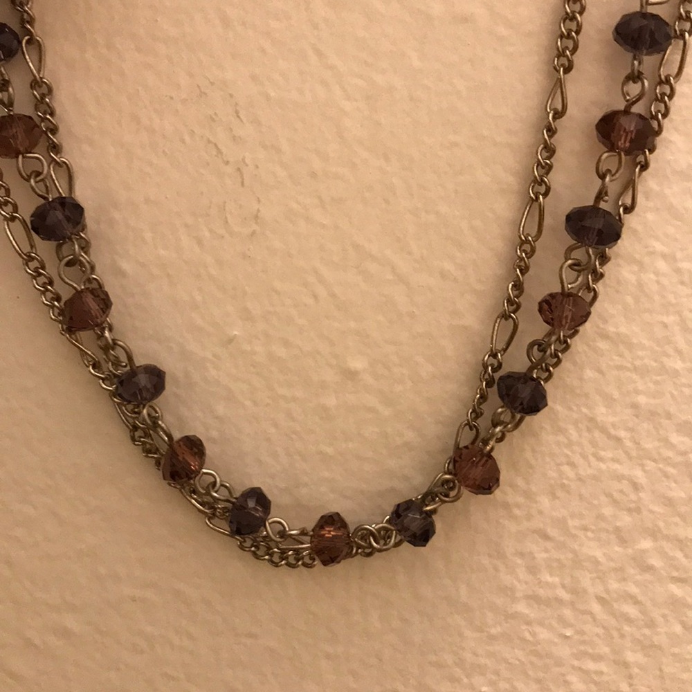Purple and silver necklace